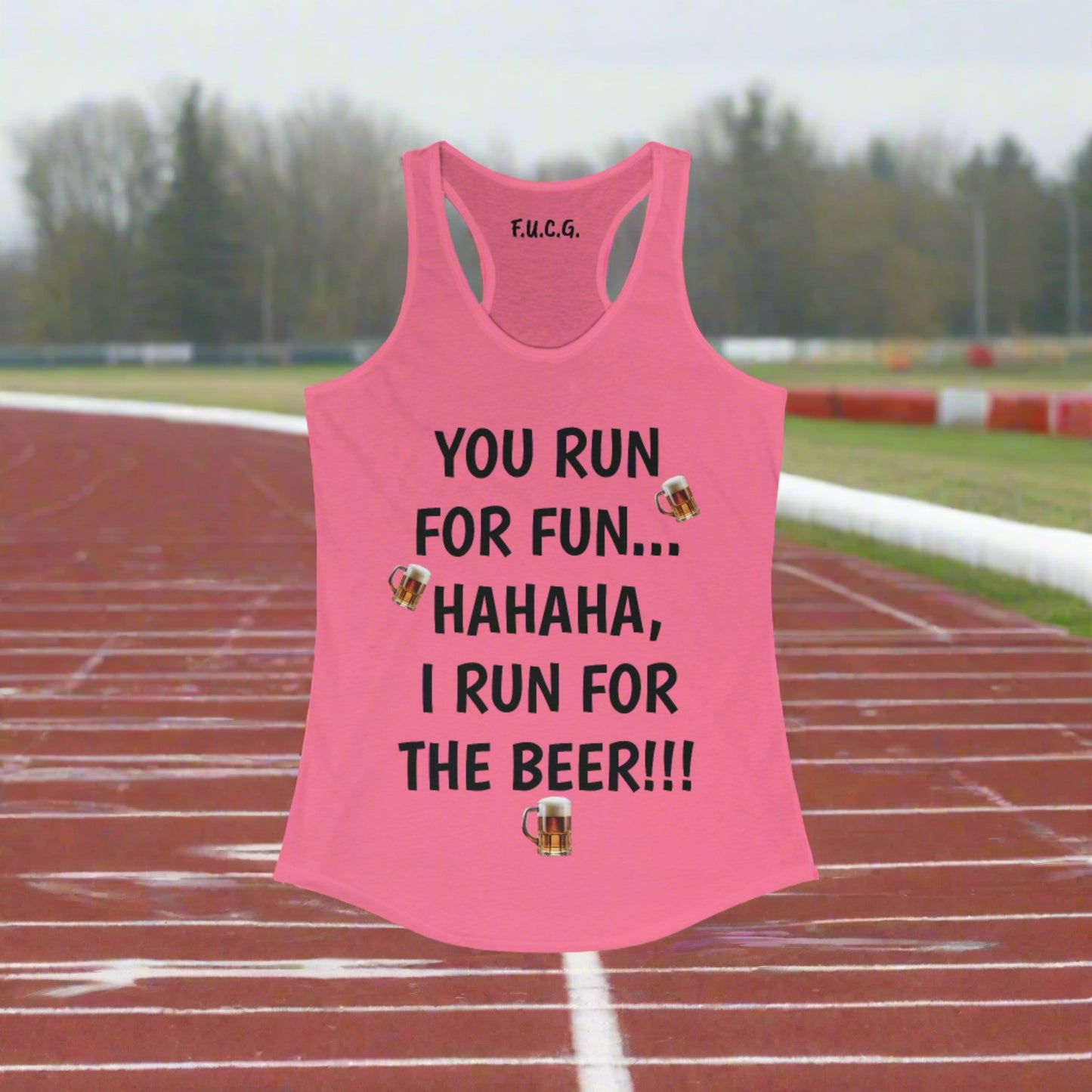 Running for the Beer Racerback Tank