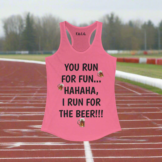 Running for the Beer Racerback Tank