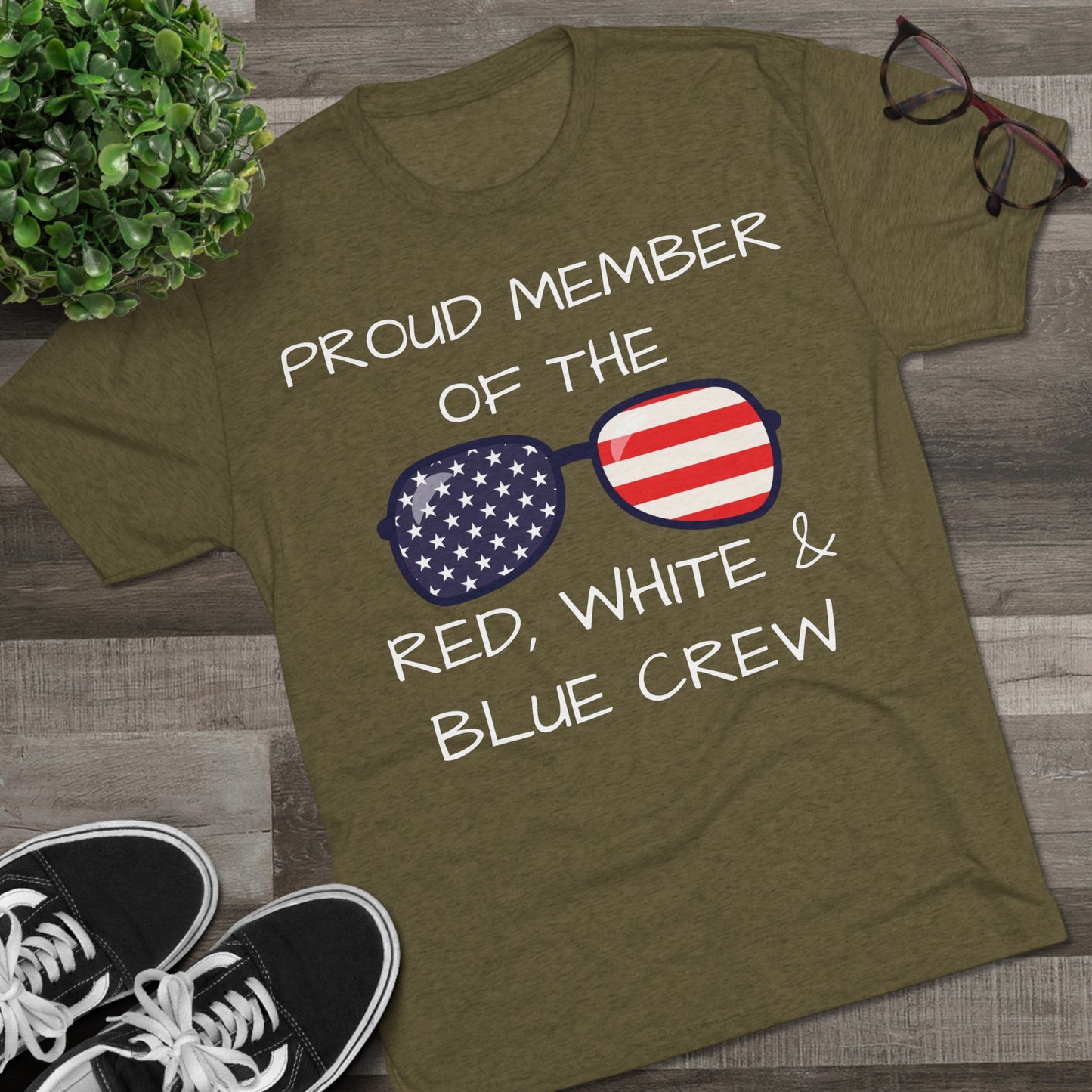 RED, WHITE & BLUE CREW Tee