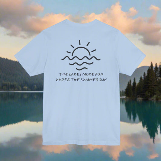 Lake Life- More fun under the summer sun B&W logo Tee