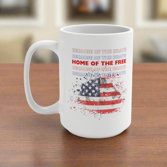 Home of the Free USA Mug 15oz