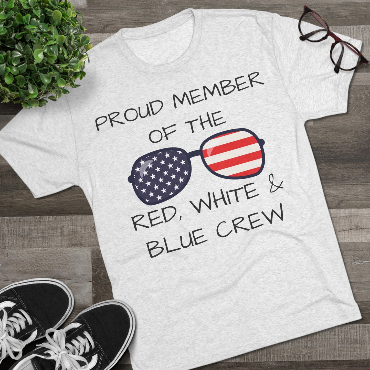 RED, WHITE & BLUE CREW Tee