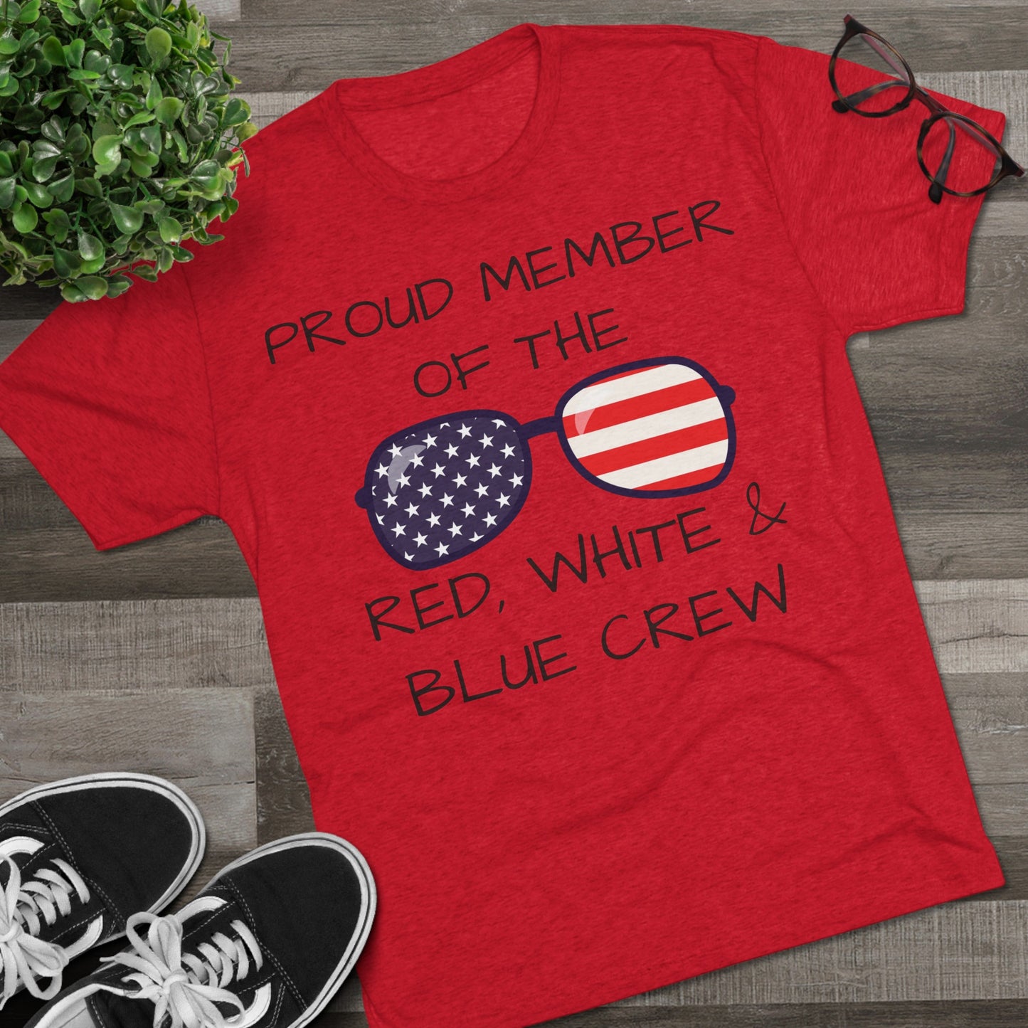 RED, WHITE & BLUE CREW Tee